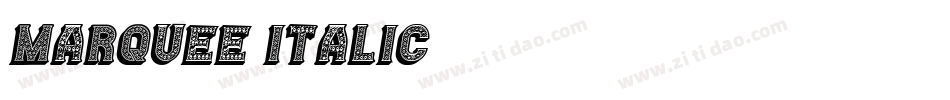 Marquee Italic字体转换